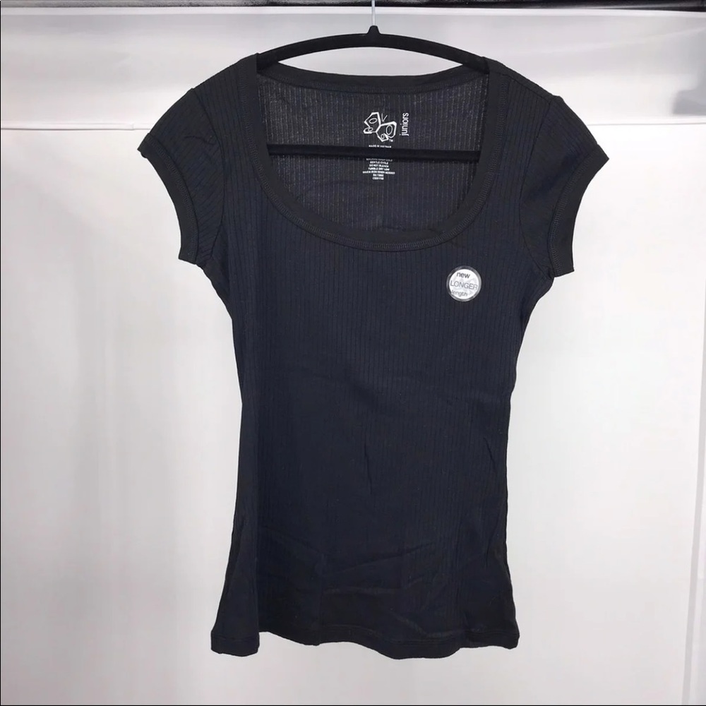 NWT Black Thin Cap Sleeve T-Shirt Top S